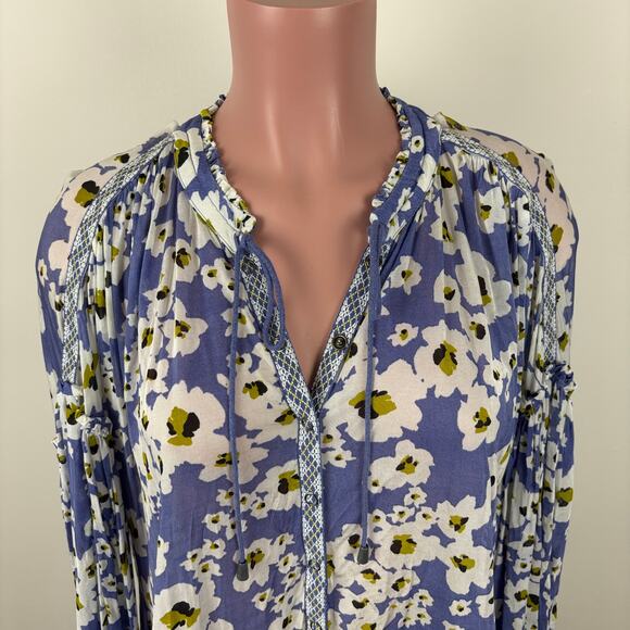 Free People Love Letter Tunic Top Mini Dress Boho Chic Floral Romantic Feminine - Picture 5 of 11